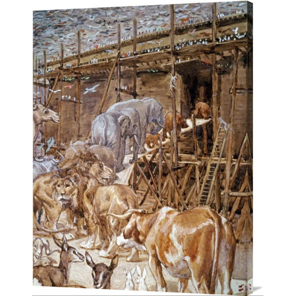 ZHENMIAO XINLEI TRADING INC The Animals Enter The Ark On Canvas by